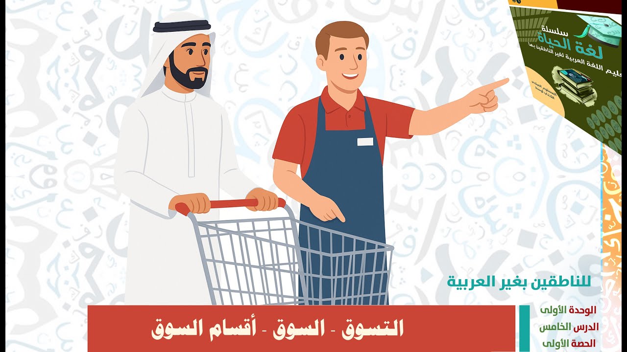 تعلم التسوق كلمات سهلة للمبتدئين ||تعلم اللغة العربية || الأسواق || (2) (1) (5) (1)
