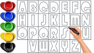 "🎨 Let's Learn to Draw &amp; Paint Alphabet Capital Letters A to Z! Easy Step by Step Drawing Tutorial 