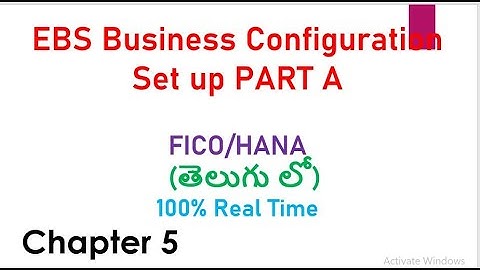 SAP FICO Course Videos|EBS Configuration Set up Part A| SAP FICO Videos in Telugu