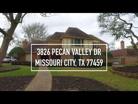 3826 Pecan Valley Dr, Missouri City, TX home video tour