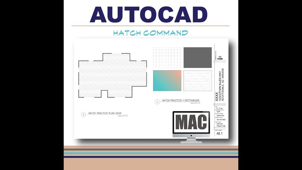 AutoCAD Hatch MAC - YouTube