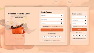 Responsive Login Form in HTML & CSS | Step-by-Step Modern Design