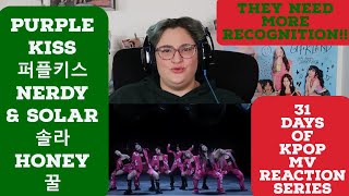 31 Days of Kpop - Purple Kiss 퍼플키스 Nerdy and Solar 솔라 Honey 꿀 MV Reaction