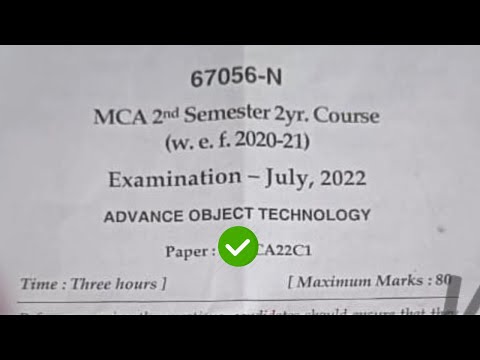 MDU MCA 2nd AOT Question Paper 2022
