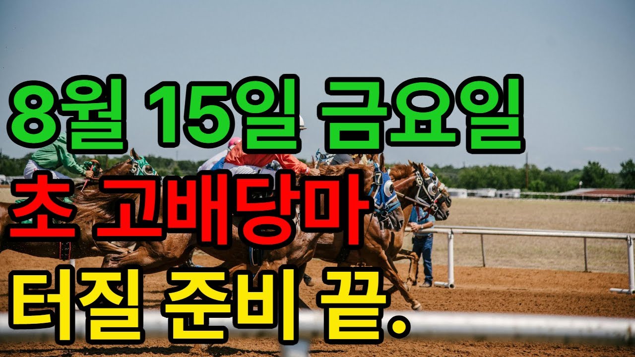 8월 15일 금요일 경마~“인기마 틈새 찌를 복병의 칼끝”ㅣ승전경마 전문가의 이변 포착” l 경마 l 경마정보 l 경마예상 l 코리아레이스 l 검빛경마