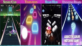 Despacito - Faded - Coffin Dance - Bad Romance | Dancing Road - Tiles Hop - Sonic Cat - Beat Hop EDM