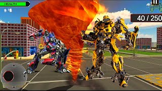 Bumblebee Tornado Robot Car Transformation Games 2021: Car Robot Tornado Game - Android Gameplay screenshot 2