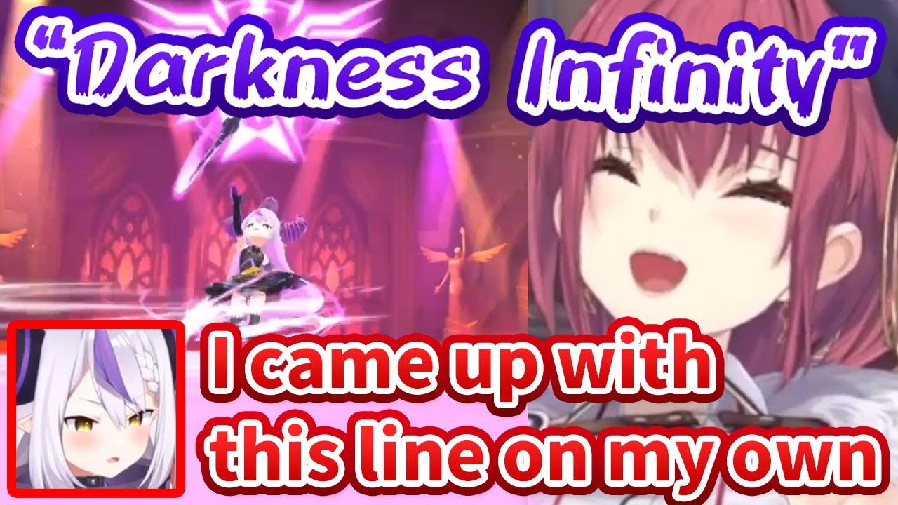 Marine laughs when she learns that Laplus's Line was created by Laplus herself [Hololive/Eng sub]