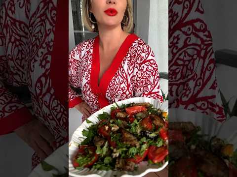 Салат с хрустящими баклажанами! #салатсхрустящимибаклажанами#салатсбаклажанами #рецепты