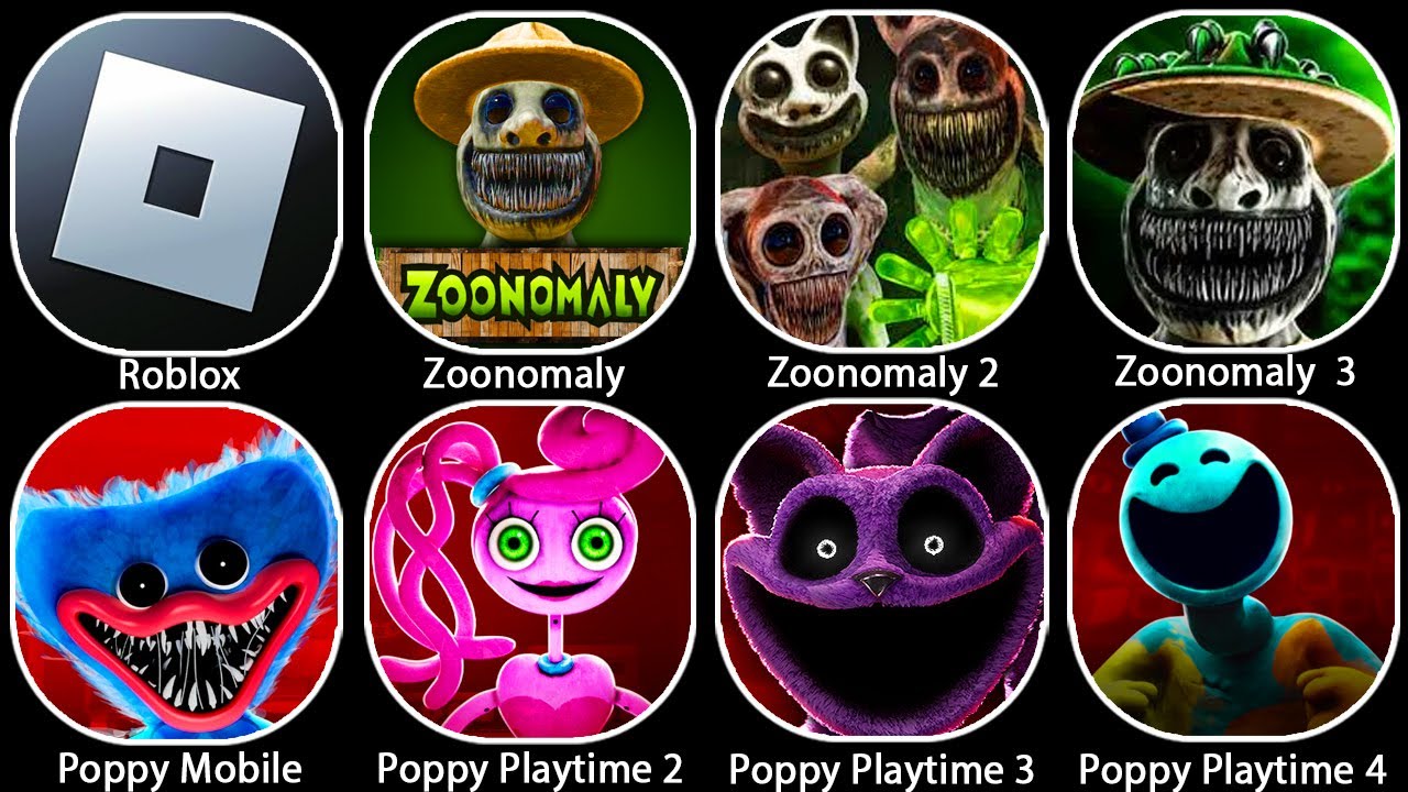 Poppy Playtime Chapter 1 2 3 4 Mobile,Zoonomaly Creepy Zoo World 1 2 3,🎵 Hamood Habibi Prison Run...