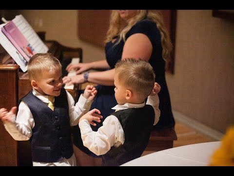 Twins Zac & Chris Playing at Auntie's Wedding