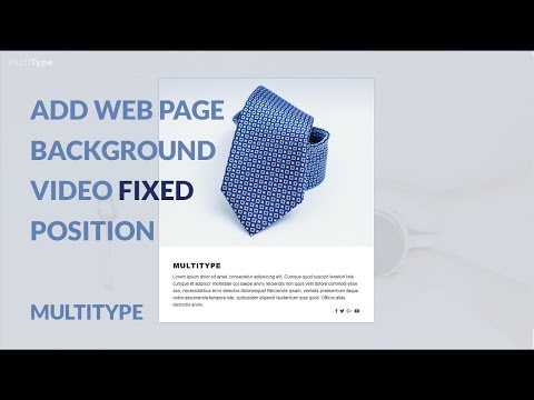 How to add professionally web page background video with fixed position