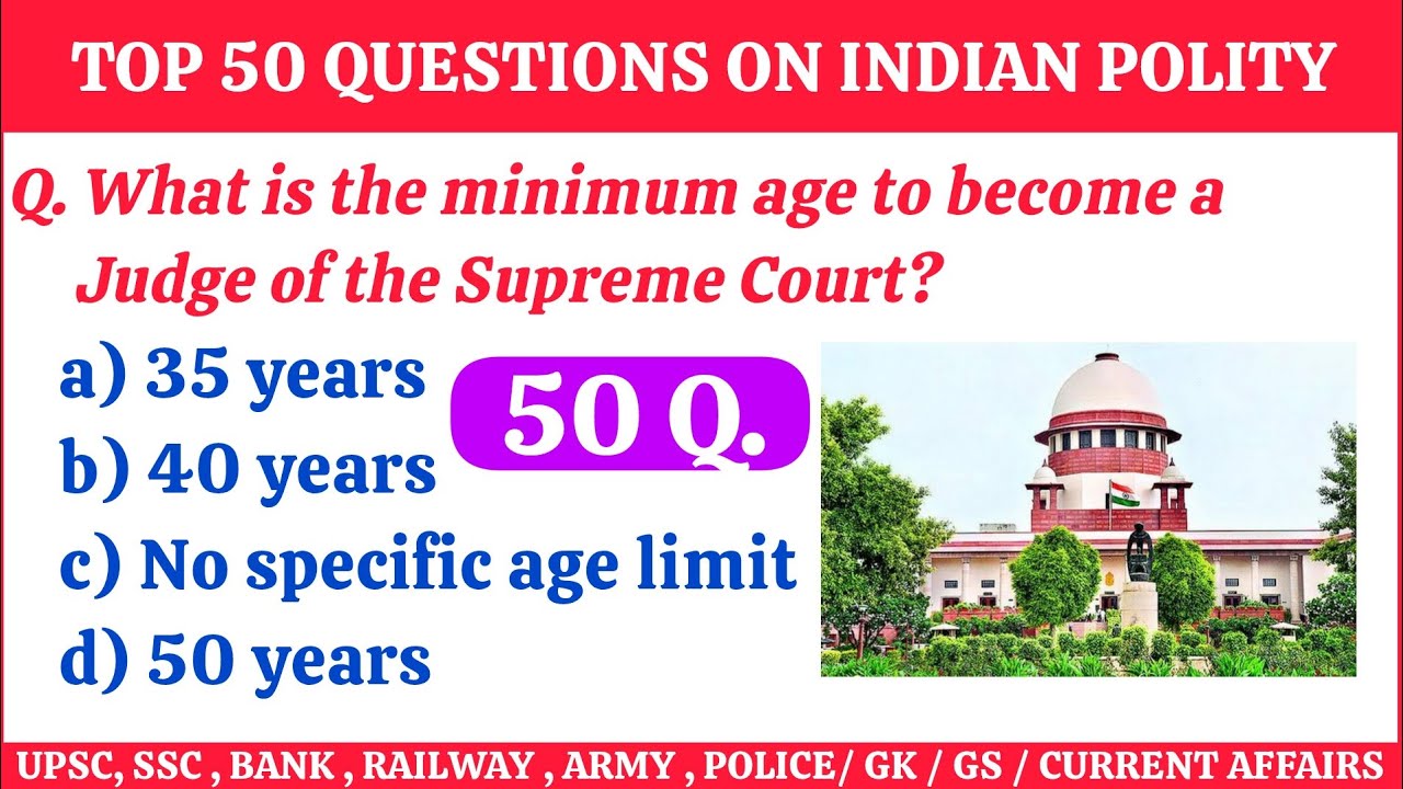 Top 50 questions on Indian polity । Gk Questions। Gk Questions and answer। Important Gk Questions