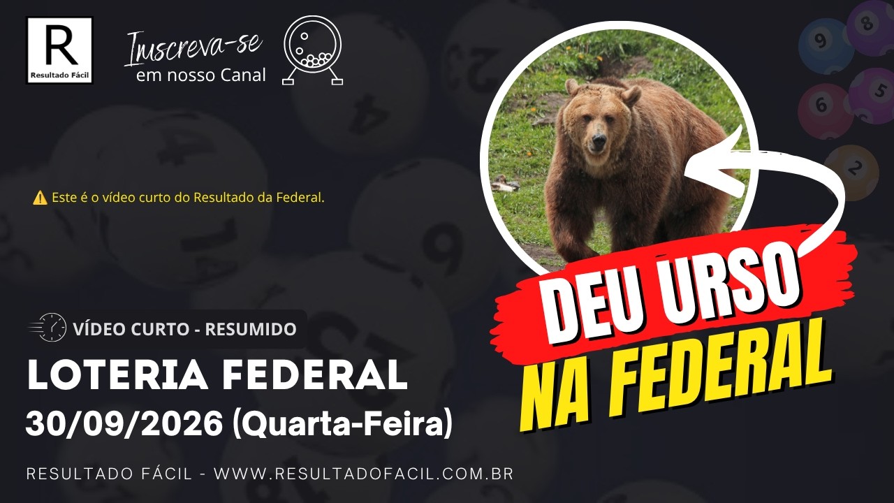 Federal ao vivo de hoje Quarta-feira, 30/09/2026