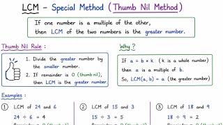 Lcm special prime number method# maths