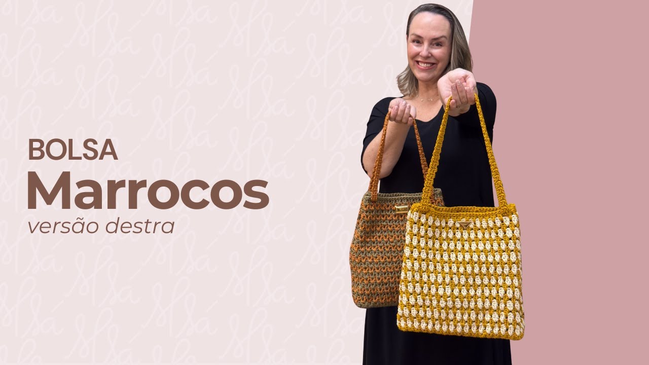 Bolsa Marrocos em Crochê com Fio de Poliéster | Passo a Passo Bolsa de Crochê Fácil
