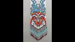 forest spirit long seed bead necklace