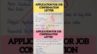 APPLICATION FOR JOB CONFIRMATION LETTER | English Application Writing Step by Step