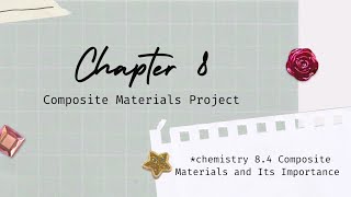 Chemistry Form 4 Chapter 8 project | Making composite materials 🧪