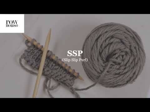 How to Make an SSP (slip slip purl) Decrease