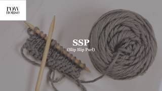How to Make an SSP (slip slip purl) Decrease