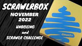 #scrawlrbox November 2022 #unboxing and #scrawlrchallenge