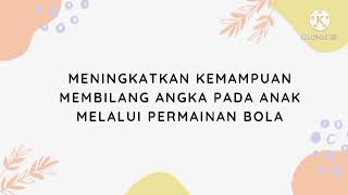 upaya meningkatkan kemampuan membilang angka dengan permainan bola