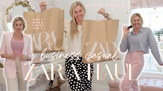 HUGE ZARA Try On Haul | Feminine Business Casual Looks