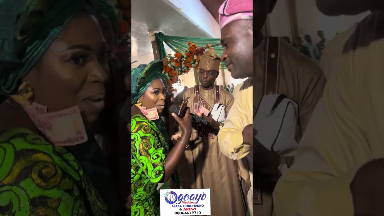 Abikeade weds Adigunade. Virtual engagement. Husband abroad, wife in Nigeria. 