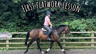 First lesson! | P has her first flatwork lesson