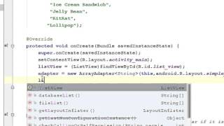 Android Studio Tutorial   15   Working with ListView
