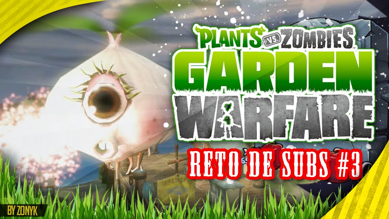¡Usando solo Dron de Ajo! - RETO DE SUBS #3 (Plantas Vs Zombies Garden Warfare) slime expo