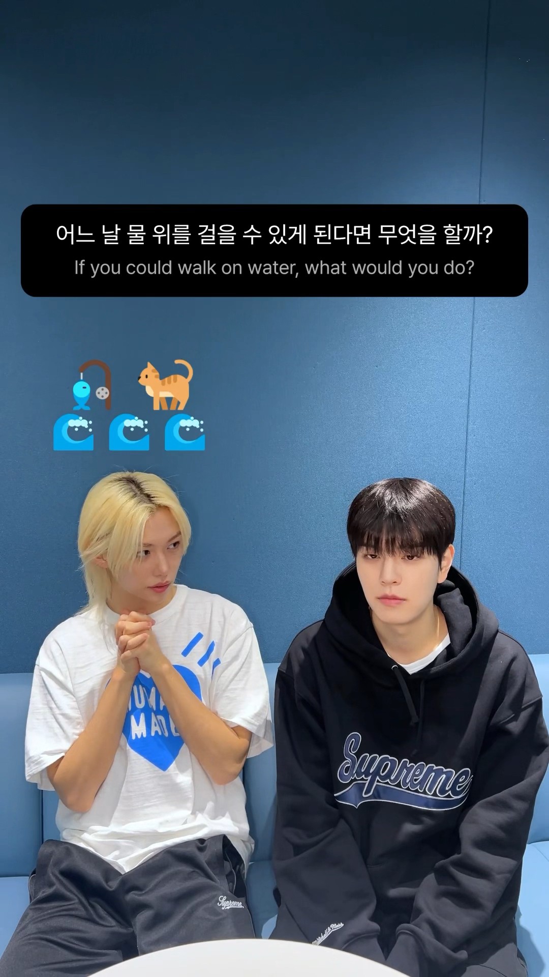 낚시냥이 \u0026 산책댕댕 #StrayKids #스트레이키즈 #필릭스 #Felix #승민 #Seungmin #合 #HOP #WalkinOnWater