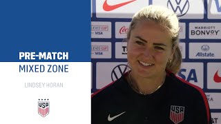 PRE-MATCH MIXED ZONE: Lindsey Horan | USWNT vs. Canada | April 8, 2024