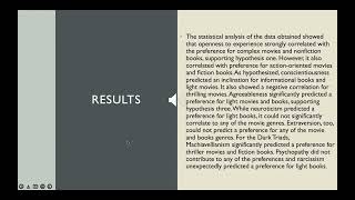 Psychology Journal Article Presentation