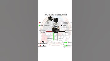 MOTORCYCLE 4 WIRES IGNITION SWITCH WIRING DIAGRAM #mastermotobasic #tutorial #shorts