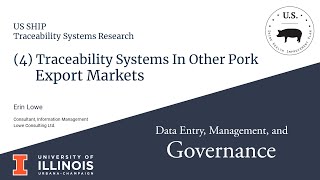Traceability Systems in Other Pork Export Markets - Part 4