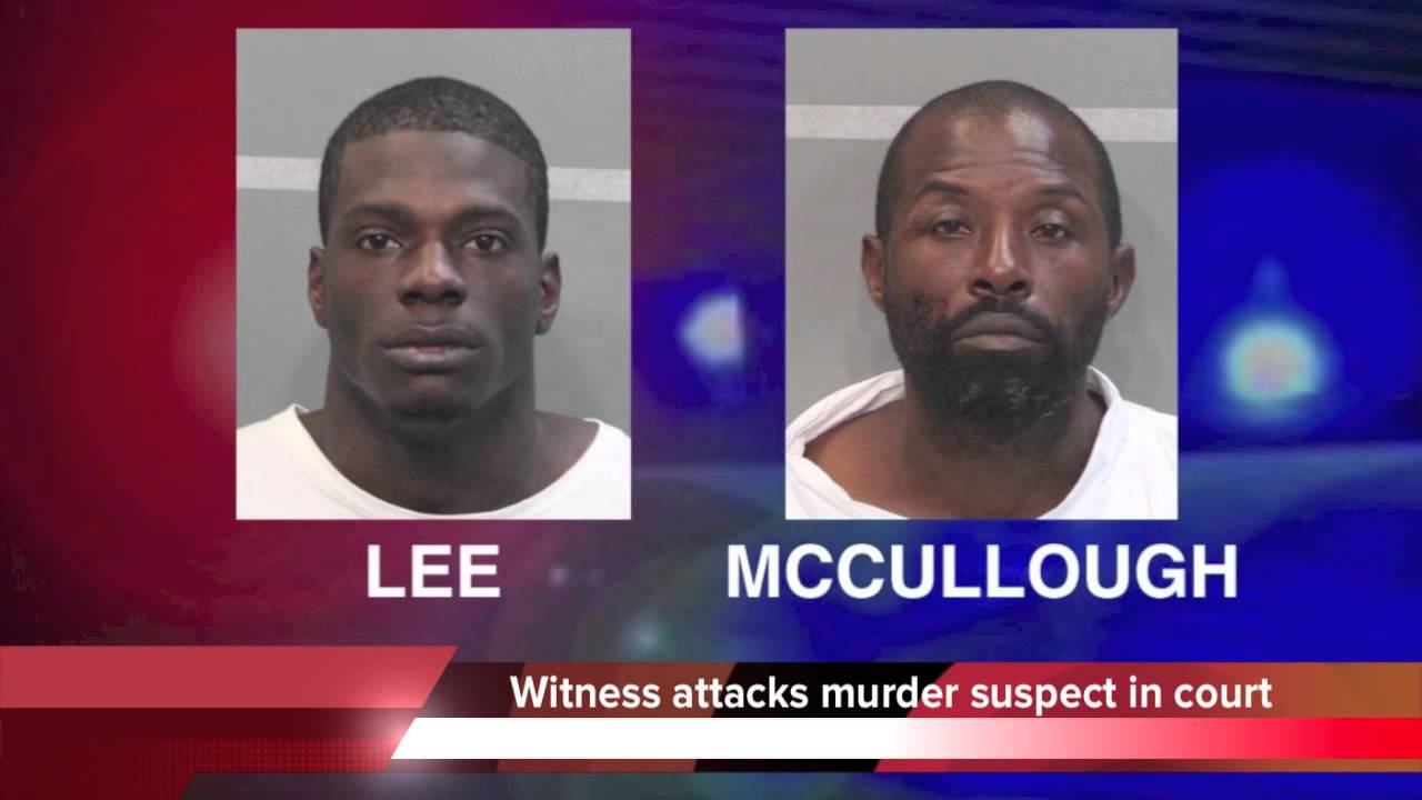 newspaper mockup Witness attacks murder suspect in court - Antwon Lee and Eric McCullough