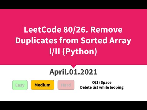 LeetCode 26. Remove Duplicates from Sorted Array (Python)