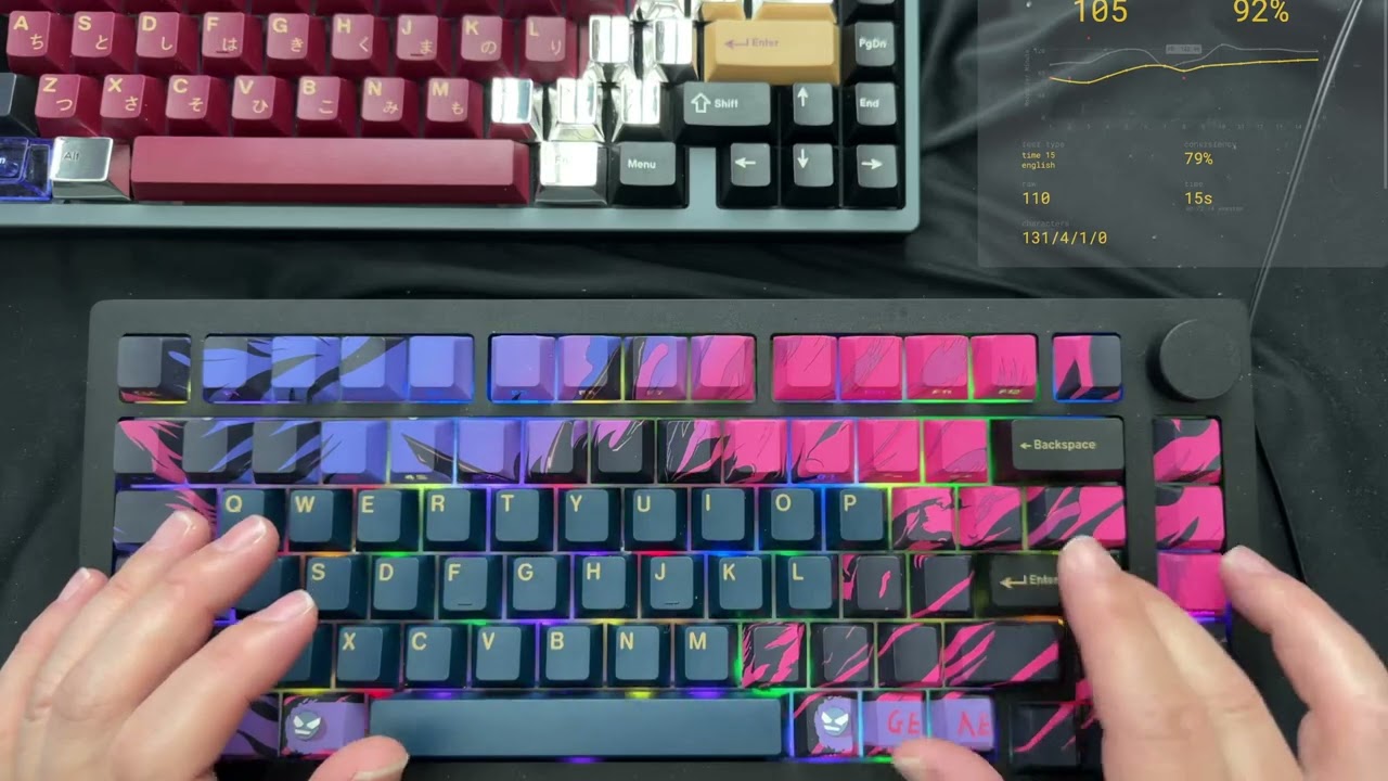 Monsgeek M1 V5 TMR using mechanical switches vs Tomo Monokei x TGR keyboard sound test / profiles
