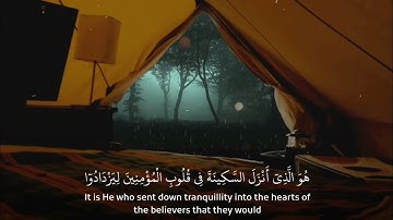 هو الذي انزل السكينة في قلوب المؤمنين | حالات واتس اب قرآن كريم 💙🌨️ | القارئ محمد هشام حسن