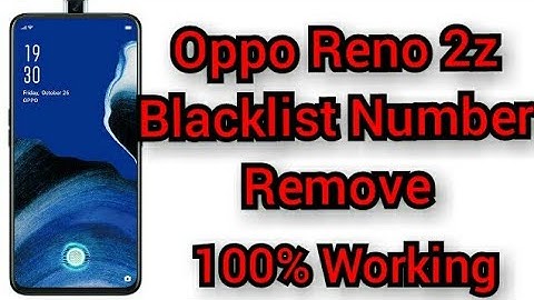 Oppo Reno 2z Blacklist Setting | oppo Reno 2z blacklist number kaise nikale