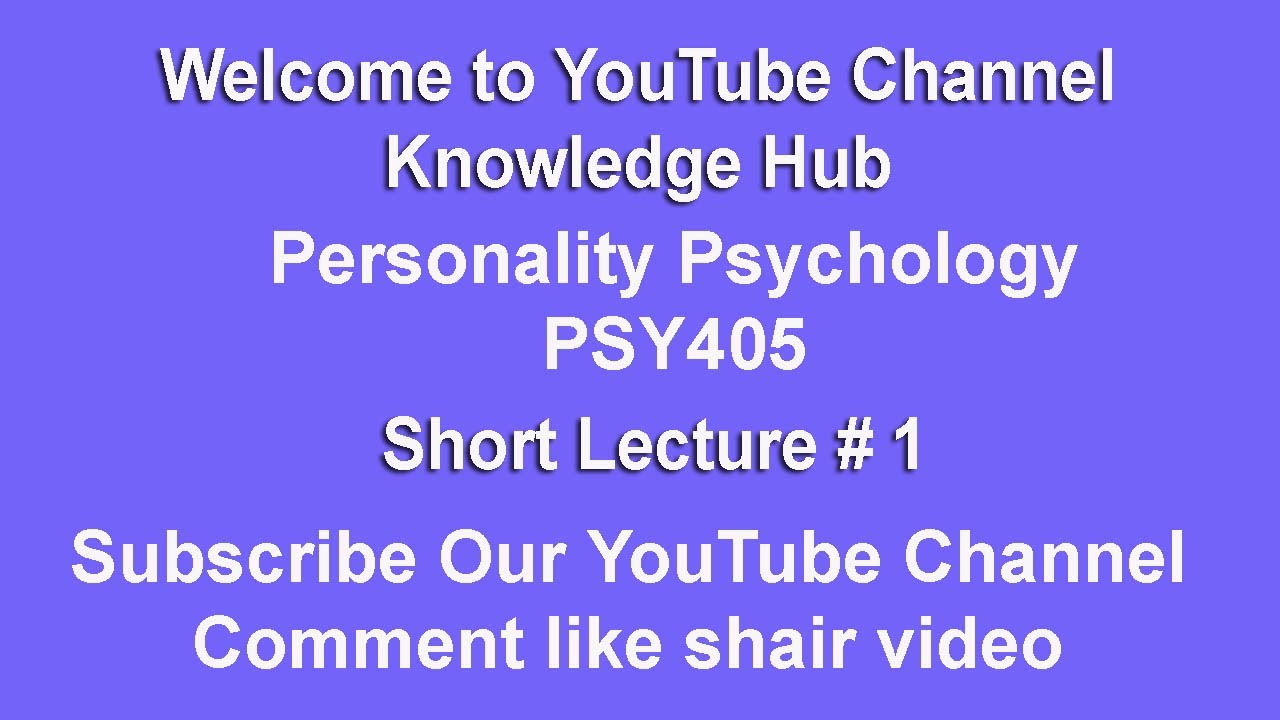 psy405 lecture 1
