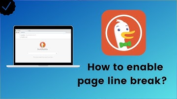 How to enable the page break line feature on duckduckgo.com?