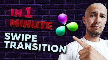 Davinci resolve 16 tutorial, Swipe transition! Make cool effect in 1 minute! Creating in Fusion!