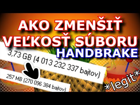 AKO ZMENŠIŤ VEĽKOSŤ SÚBORU pomocou programu HANDBRAKE (a.k.a. Random_Tutoš_3)