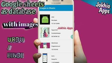 Google sheets as database with images in sketchware by Jokhio apps