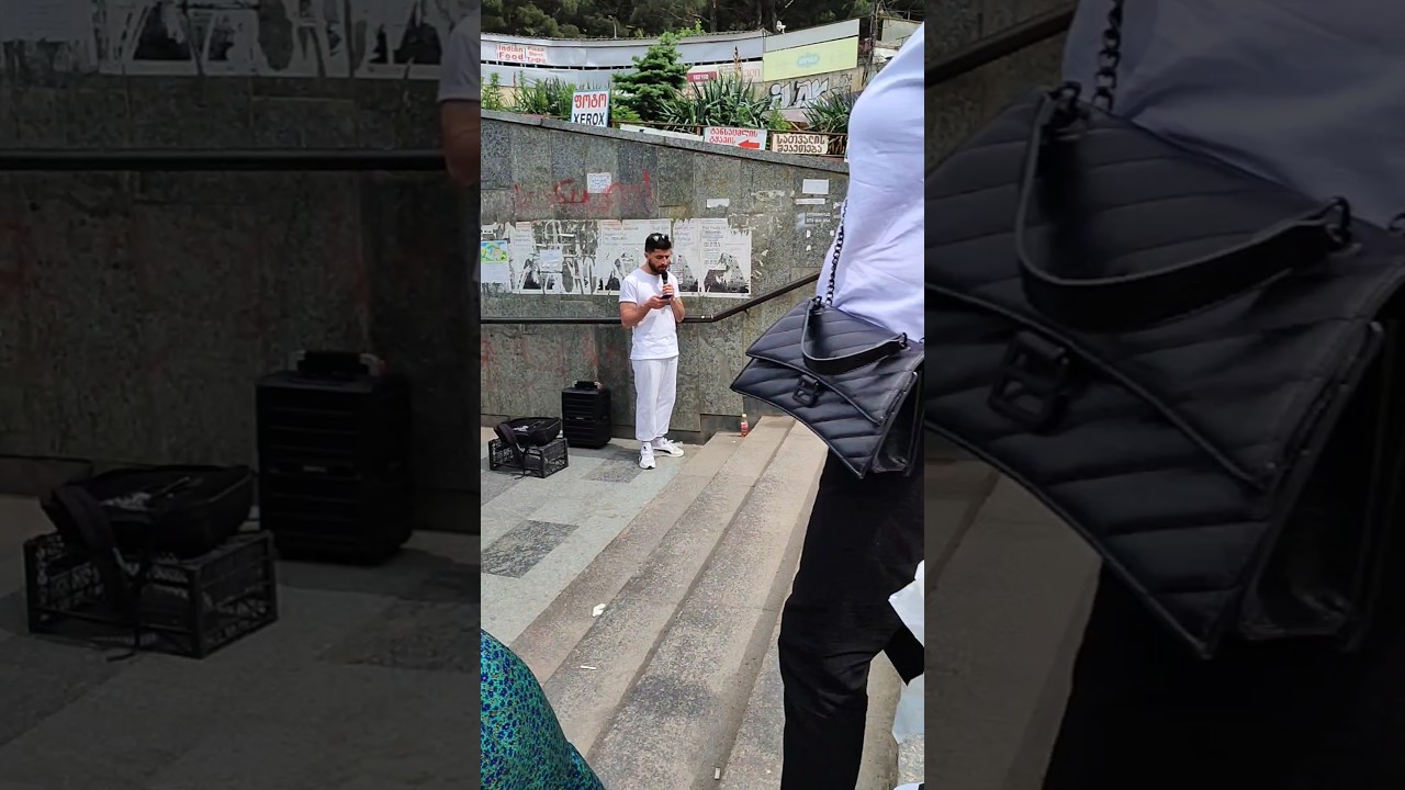 Tbilisi Georgia, Sarajishvili metro, street music
