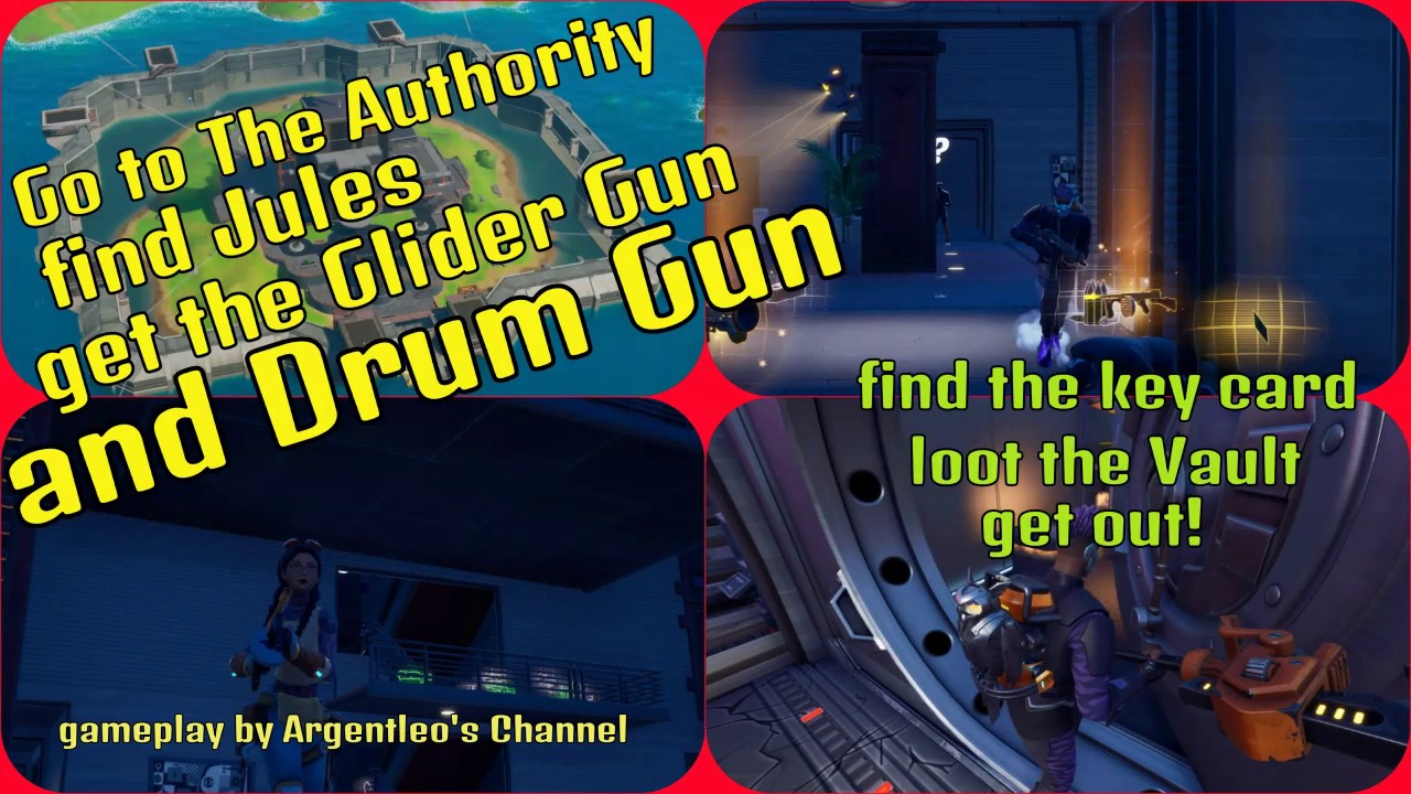 Fortnite Battle Royale. How to get Jules Glider and Drum Gun ,gameplay