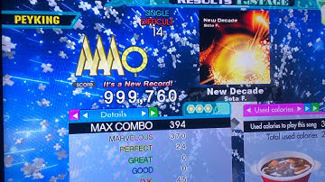 (DDR A20+) 14 PFC#131 New Decade (DSP-14) 999,760!!!